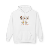Tis the Season, Cute Ghosts Holiday Hoodie, Cozy Fleece Sweater for Halloween, Fall Festivity Clothing, Unisex Pullover