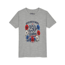 250 Birthday Flower Youth  Kids Tee – United States 1776–2026 Patriotic Design