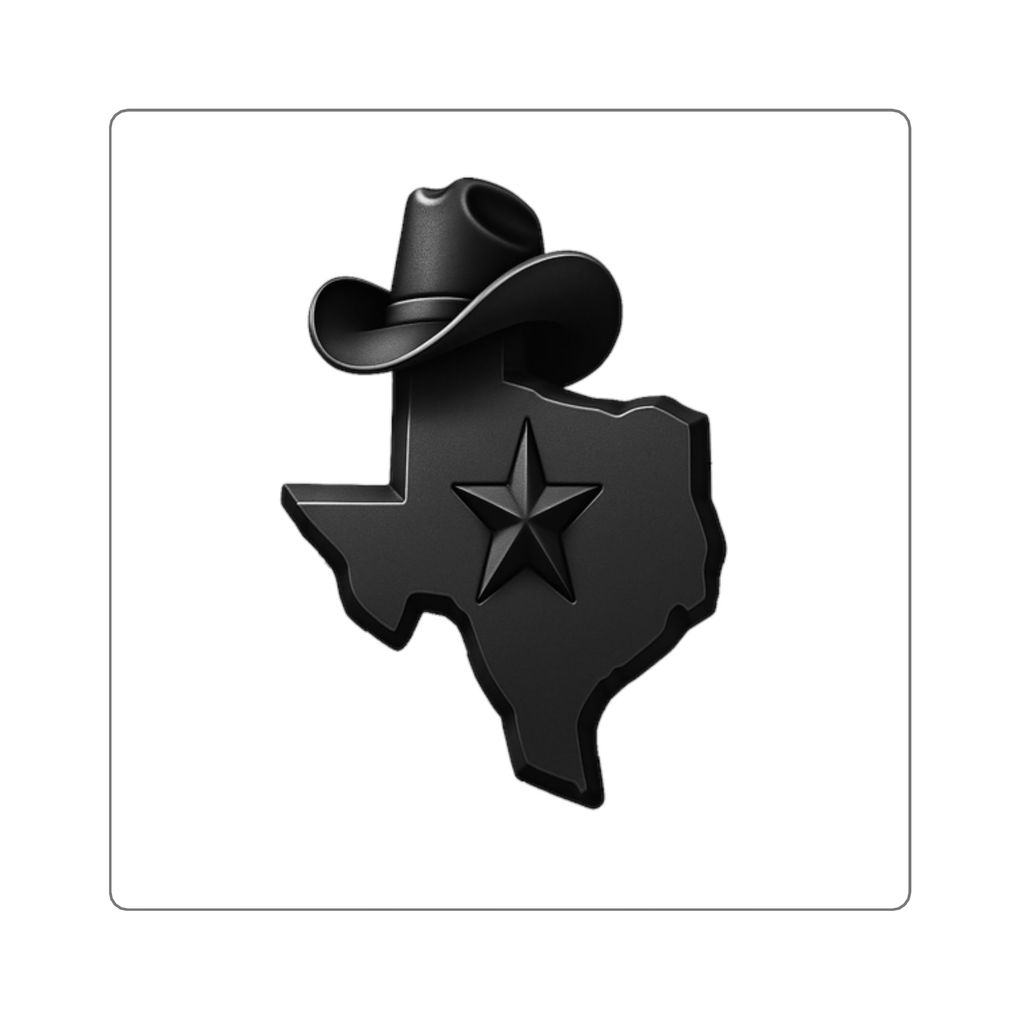 3D Texas - Square Stickers