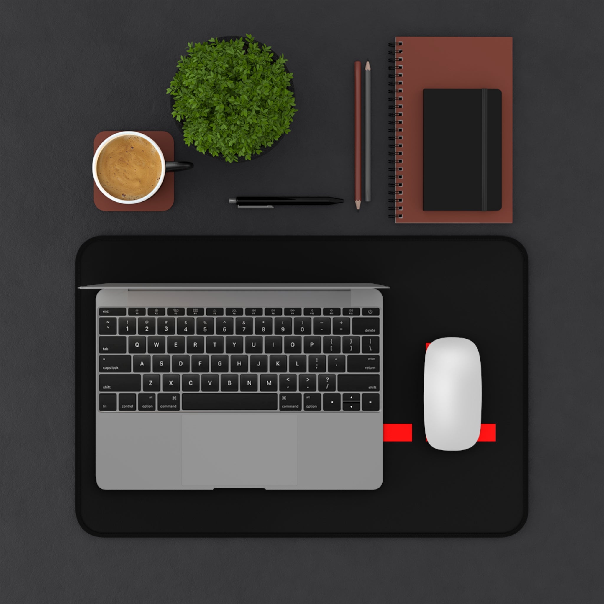 Desk Mat — Red "DRILL 1881" Oil Rig Gaming/Work Mouse Pad