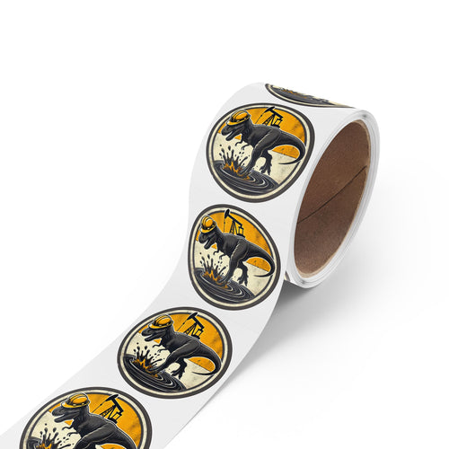 T-Rex Splash - Round Sticker Label Rolls