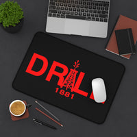 Desk Mat — Red "DRILL 1881" Oil Rig Gaming/Work Mouse Pad