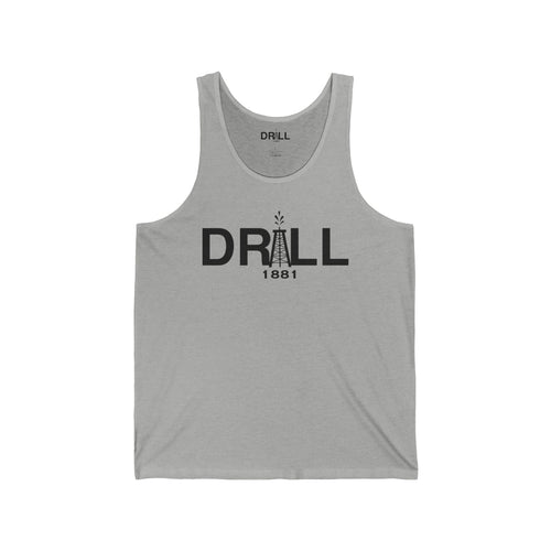 Drill 1881 Unisex Jersey Tank - Black Logo
