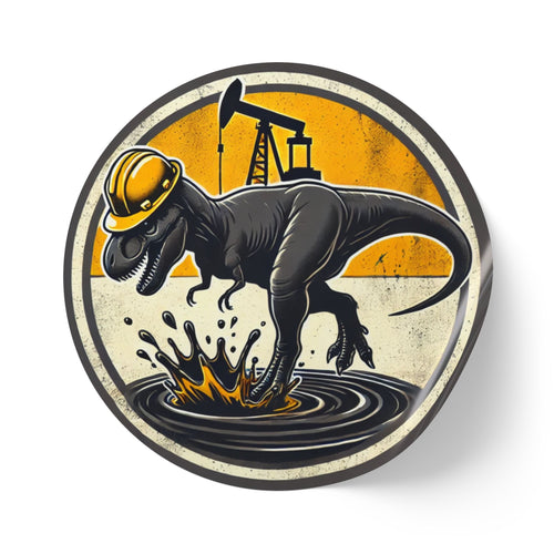 T-Rex Splash - Round Sticker Label Rolls