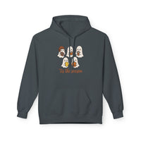 Tis the Season, Cute Ghosts Holiday Hoodie, Cozy Fleece Sweater for Halloween, Fall Festivity Clothing, Unisex Pullover