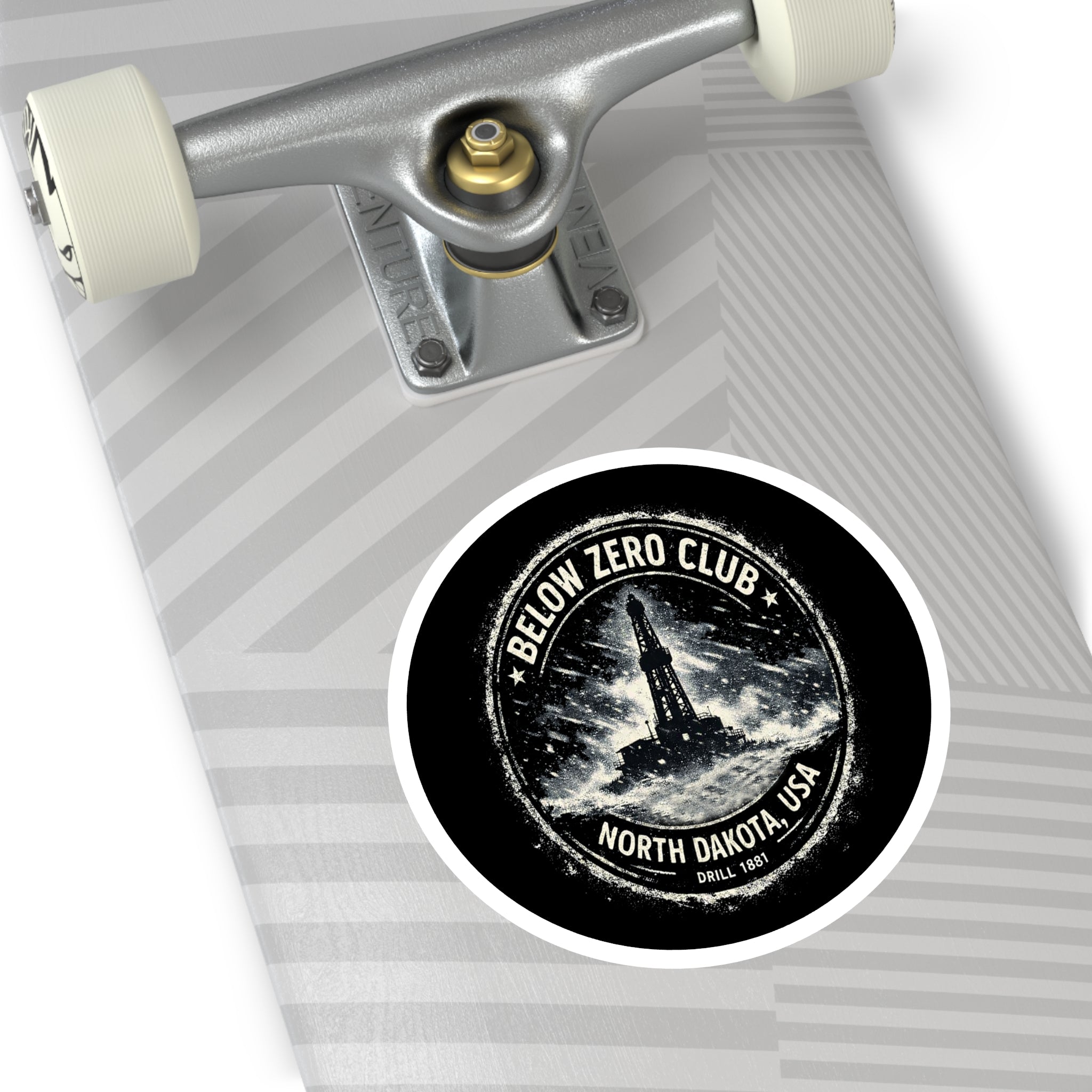 Below Zero Club — Oilfield Hard Hat or Truck Decal