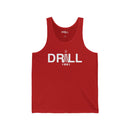 Drill 1881 Unisex Jersey Tank - Small White Logo