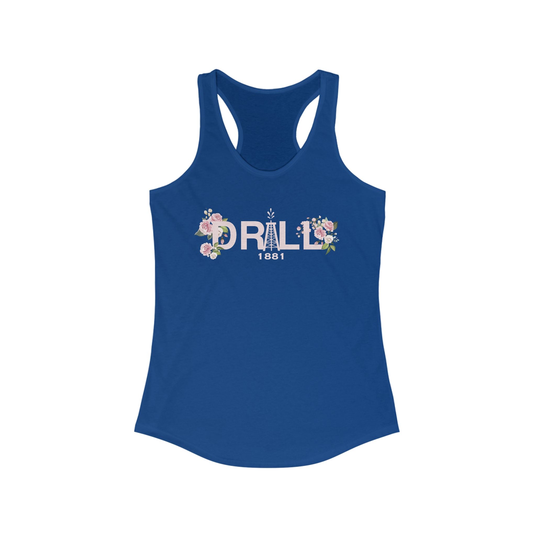 Floral Graphic Racerback Tank for Women - Casual Summer Top