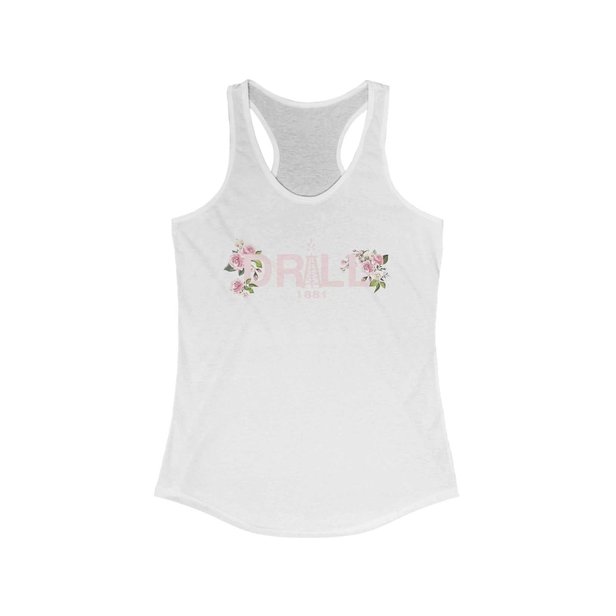 Floral Graphic Racerback Tank for Women - Casual Summer Top