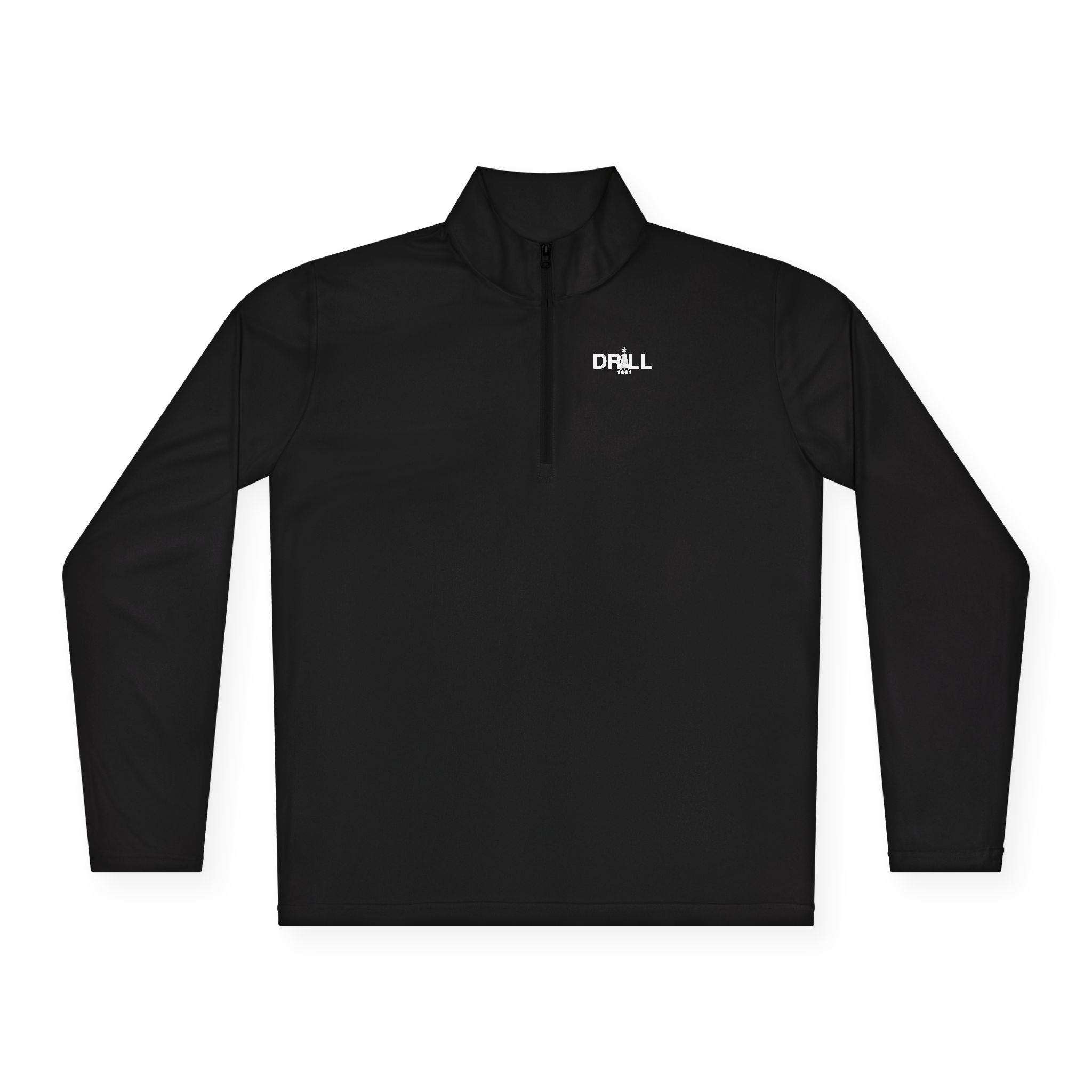 White DRILL Logo - Quarter-Zip Pullover