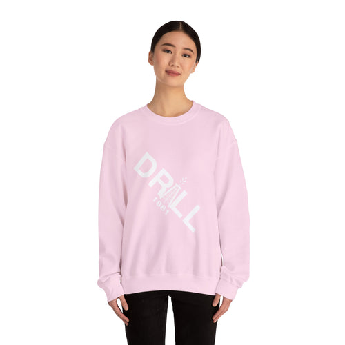 White Drill Logo Angled - Crewneck Sweatshirt
