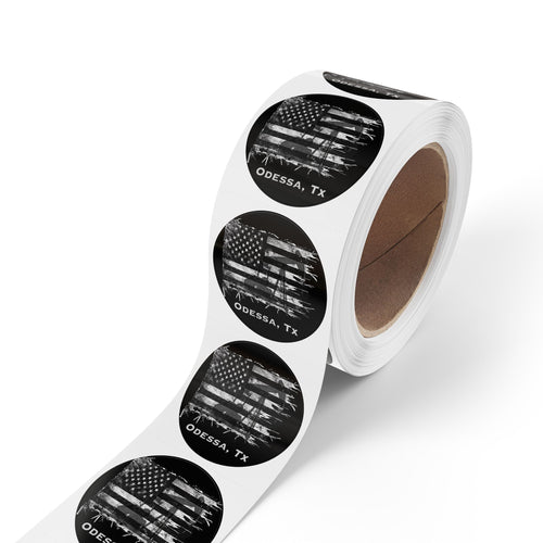Old Glory Odessa - Round Sticker Label Rolls