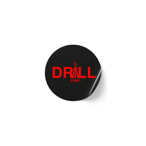 DRILL Red - Round Sticker Label Rolls