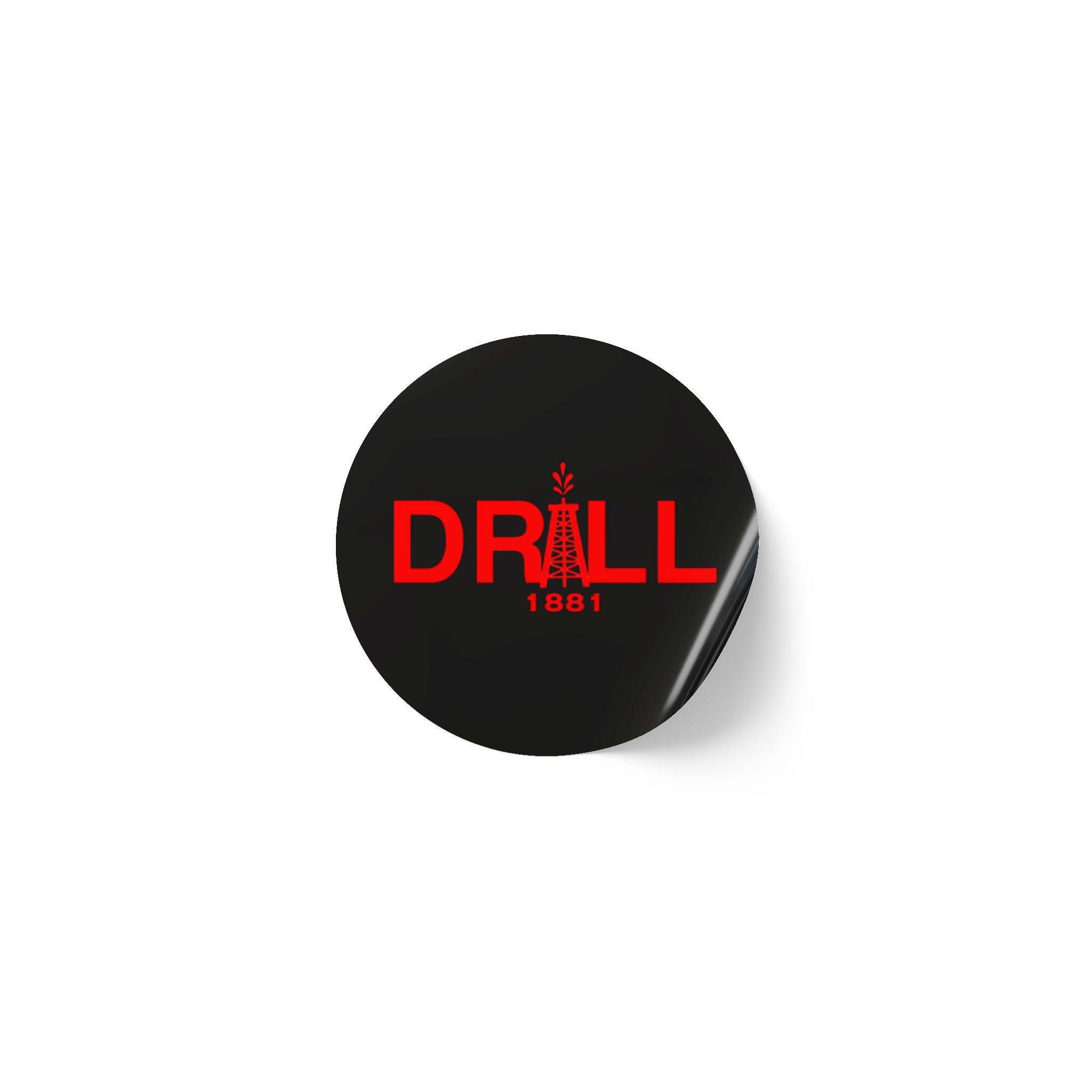 DRILL Red - Round Sticker Label Rolls