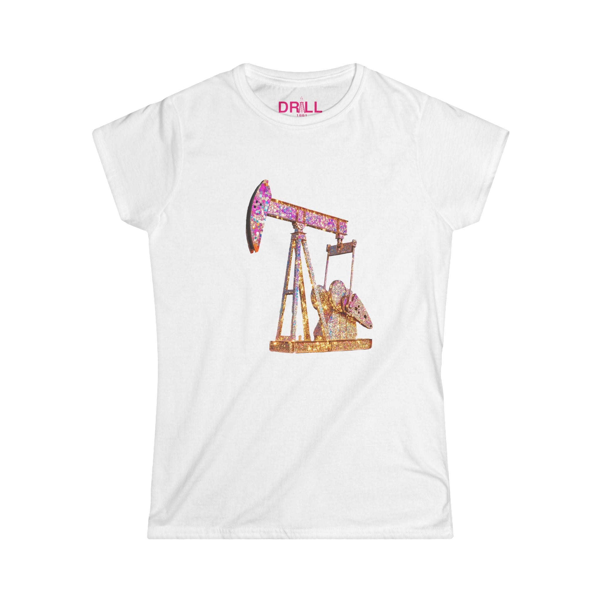 Glitter Pump Jack - Ladies Comfort Tee