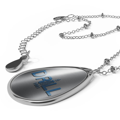 Elegant Oval Necklace, Personalized Jewelry, Gift for Her, Women's Accessory, Meaningful Keepsake, Mother's Day Gift - Drill 1881 Logo