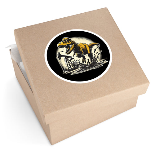 Dino Splash — Oilfield Hard Hat or Truck Decal