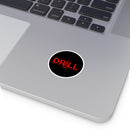 Drill Red Round Sticker — Oilfield Hard Hat or Truck Decal