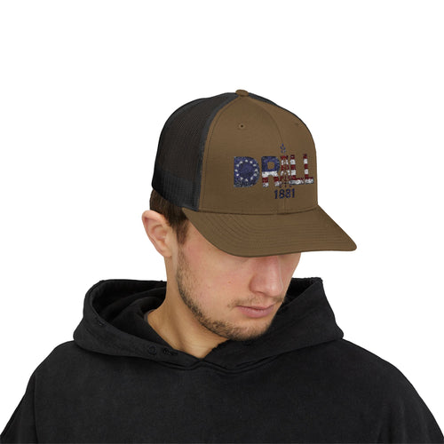 13 Stars Drill Logo - Snapback Trucker Cap