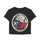 Oilfield Strong Women's Baby Tee - Texas Forever Design