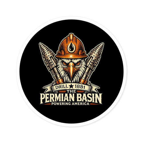 Powering America — Oilfield Hard Hat or Truck Decal