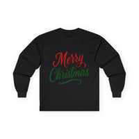 Merry Christmas Long Sleeve Tee, Unisex Gift, Winter Apparel, Festive Party Wear