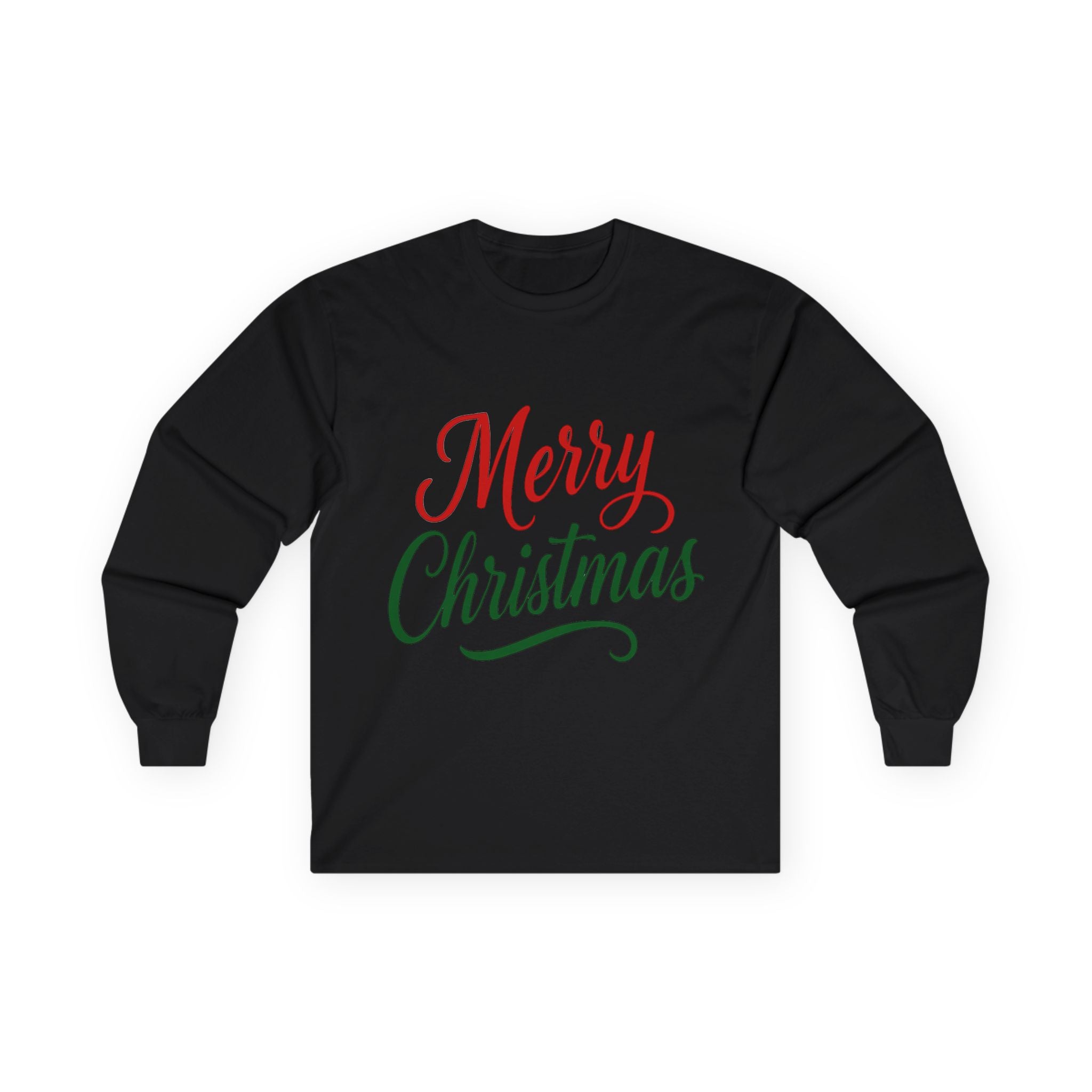 Merry Christmas Long Sleeve Tee, Unisex Gift, Winter Apparel, Festive Party Wear
