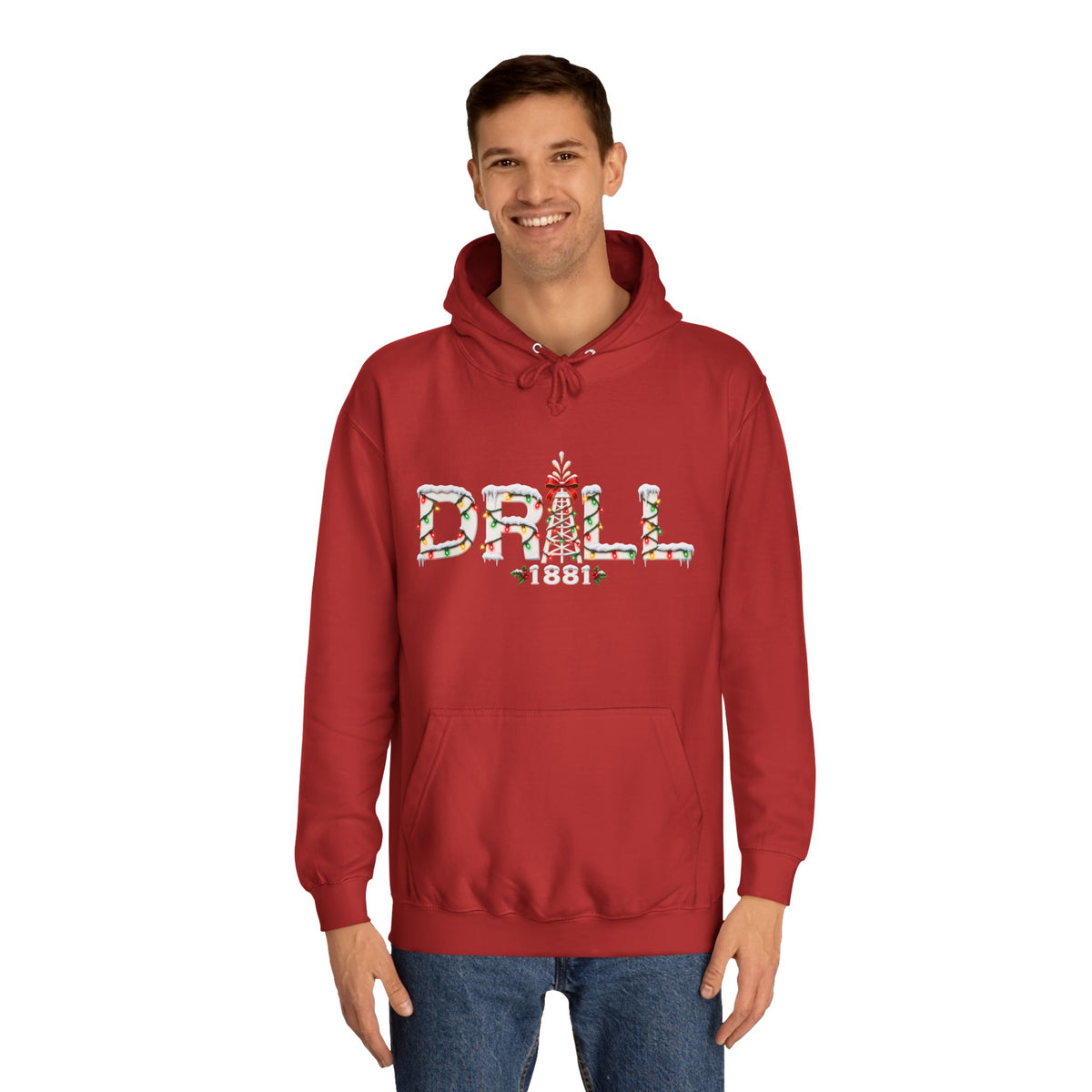 Drill Christmas Pumpjack - Premium Hoodie