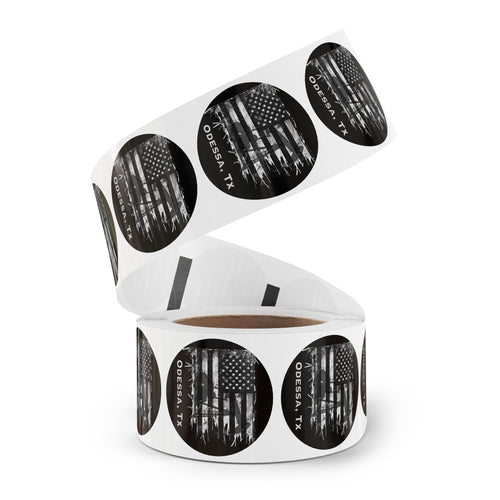 Old Glory Odessa - Round Sticker Label Rolls