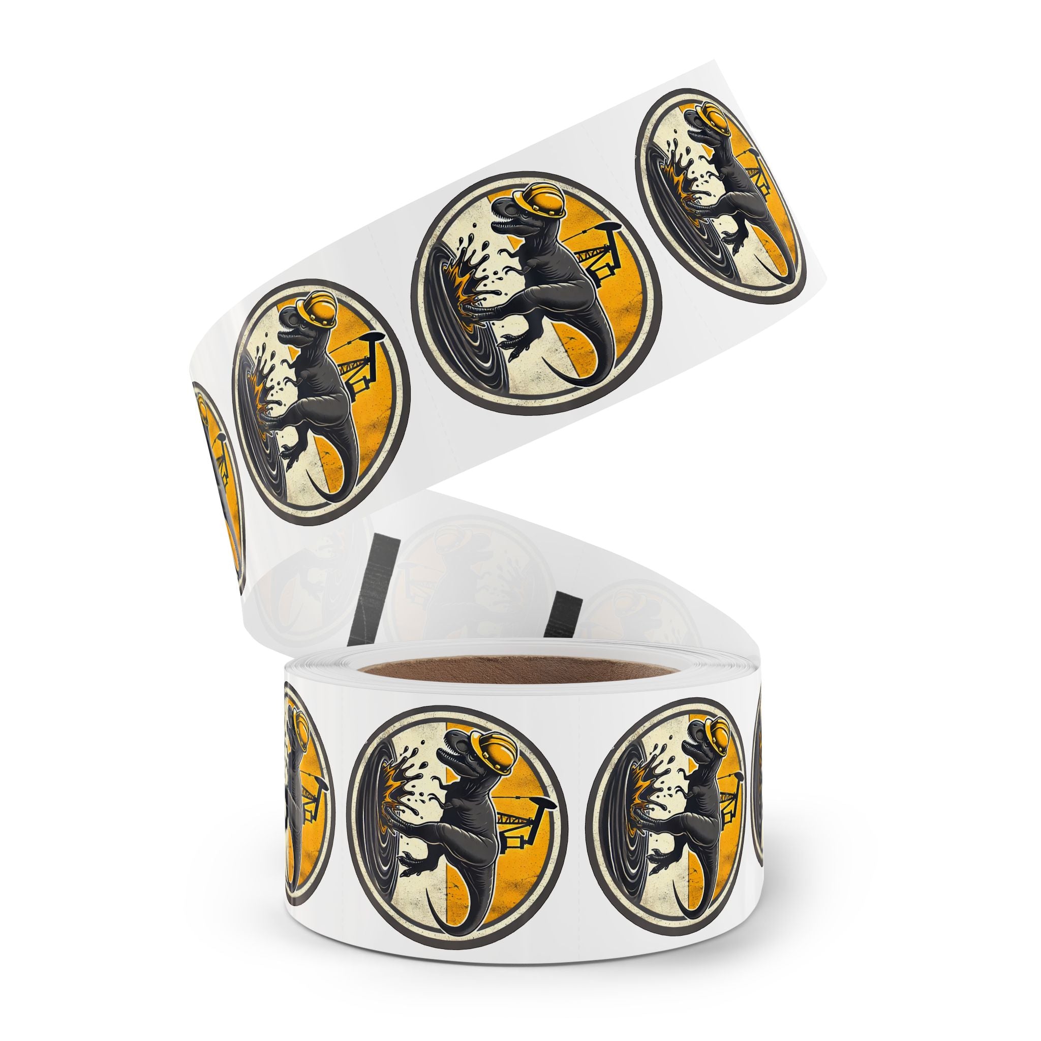 T-Rex Splash - Round Sticker Label Rolls