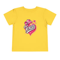 Texas Love Toddler Short Sleeve Tee - Cute Western Heart Design