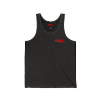 Drill 1881 Unisex Jersey Tank - Small Red Logo