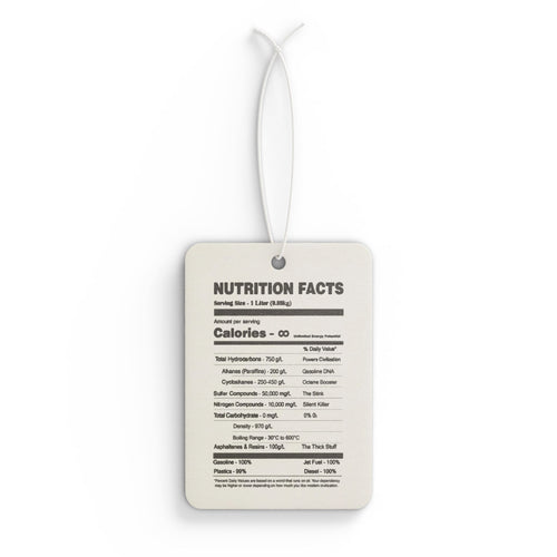 Nutrition Facts - Car Air Freshener
