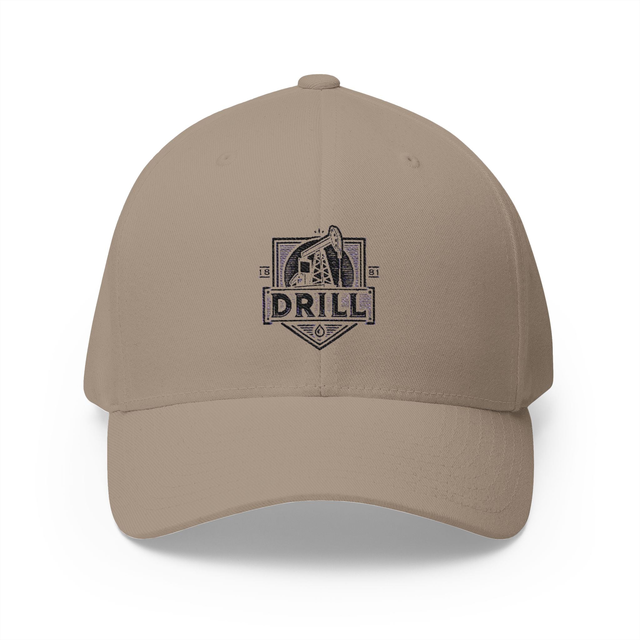 Embroidered Drill Shield Cap- Closed Back