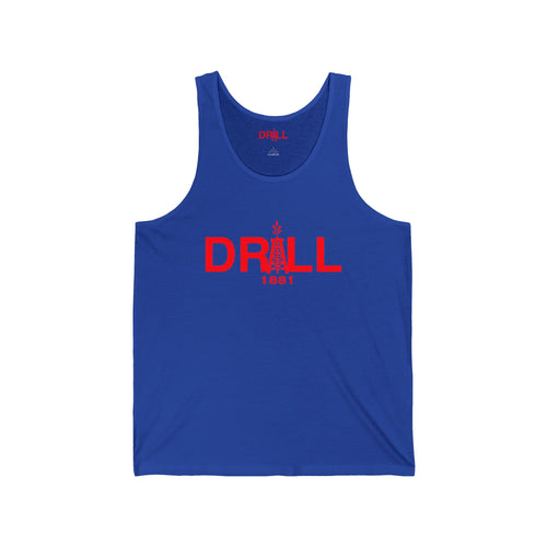 Drill 1881 Unisex Jersey Tank - Red Logo
