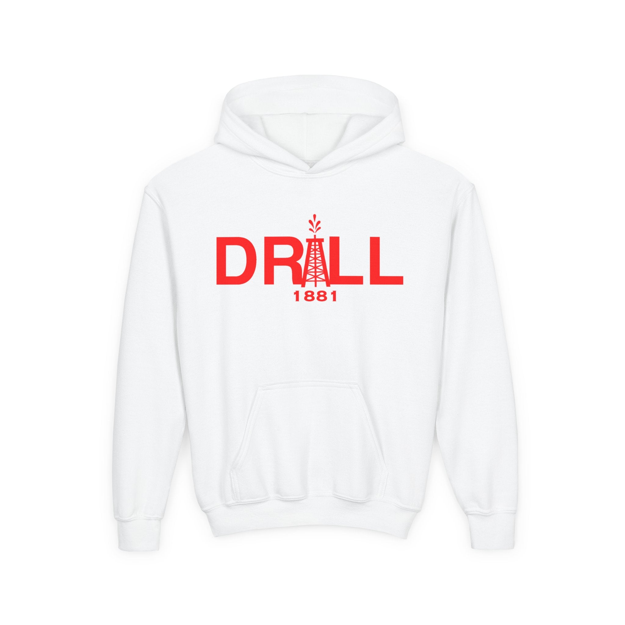 DRILL Basic Red Logo - Soft Youth Hoodie