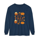 Fall-Themed Long Sleeve T-Shirt, Autumn Apparel, Unisex, Perfect for Pumpkin Spice Lovers