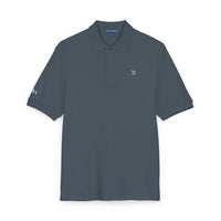 Embroidered White Jack Icon — Executive Polo