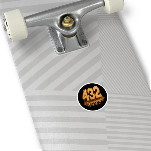 432 Drill Crew Round Sticker — Oilfield Hard Hat or Truck Decal