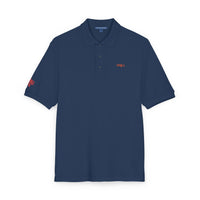 Embroidered Red Drill Logo — Executive Polo