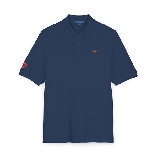 Embroidered Red Drill Logo — Executive Polo