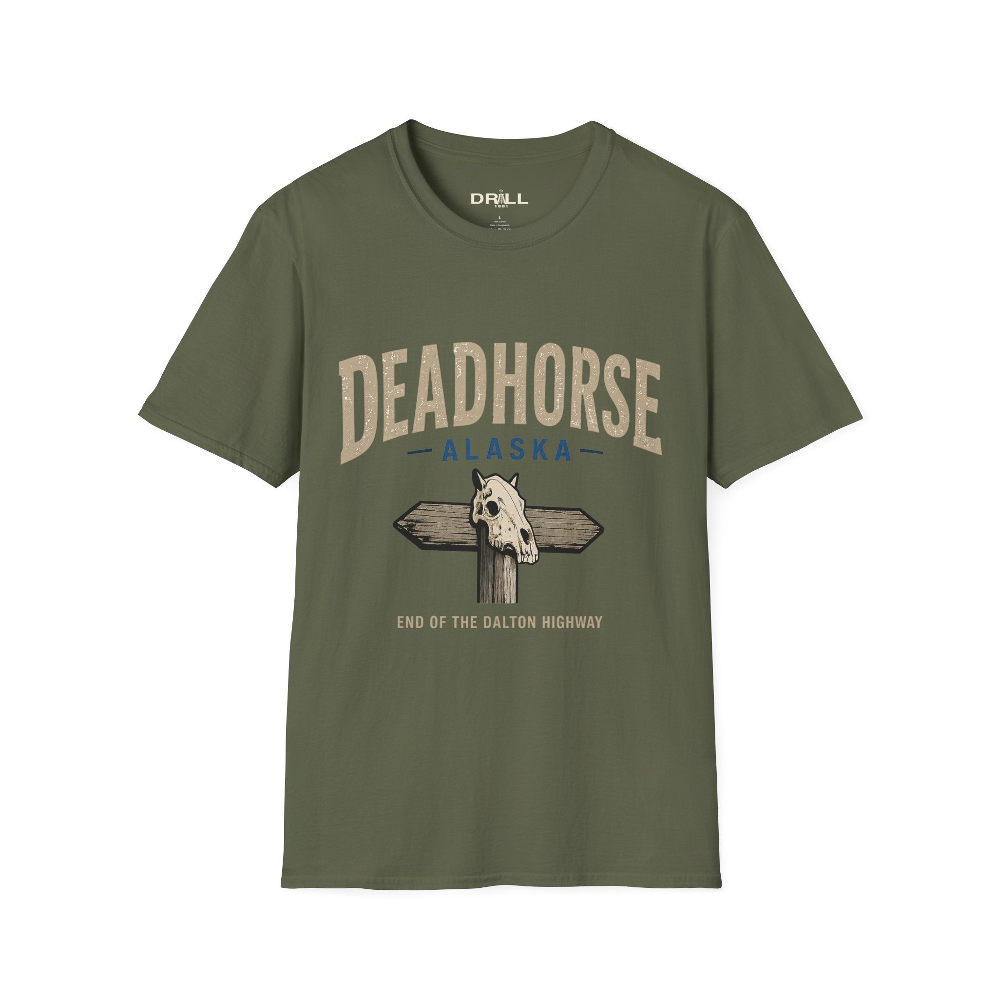 Deadhorse Alaska T-Shirt Tan — End of the Dalton Highway Graphic Tee