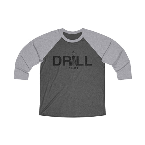 Vintage Drill 1881 Raglan Tee - Unisex Retro Baseball Shirt, Gift for Oilfield Workers, Western Style Top, Comfy Casual Wear
