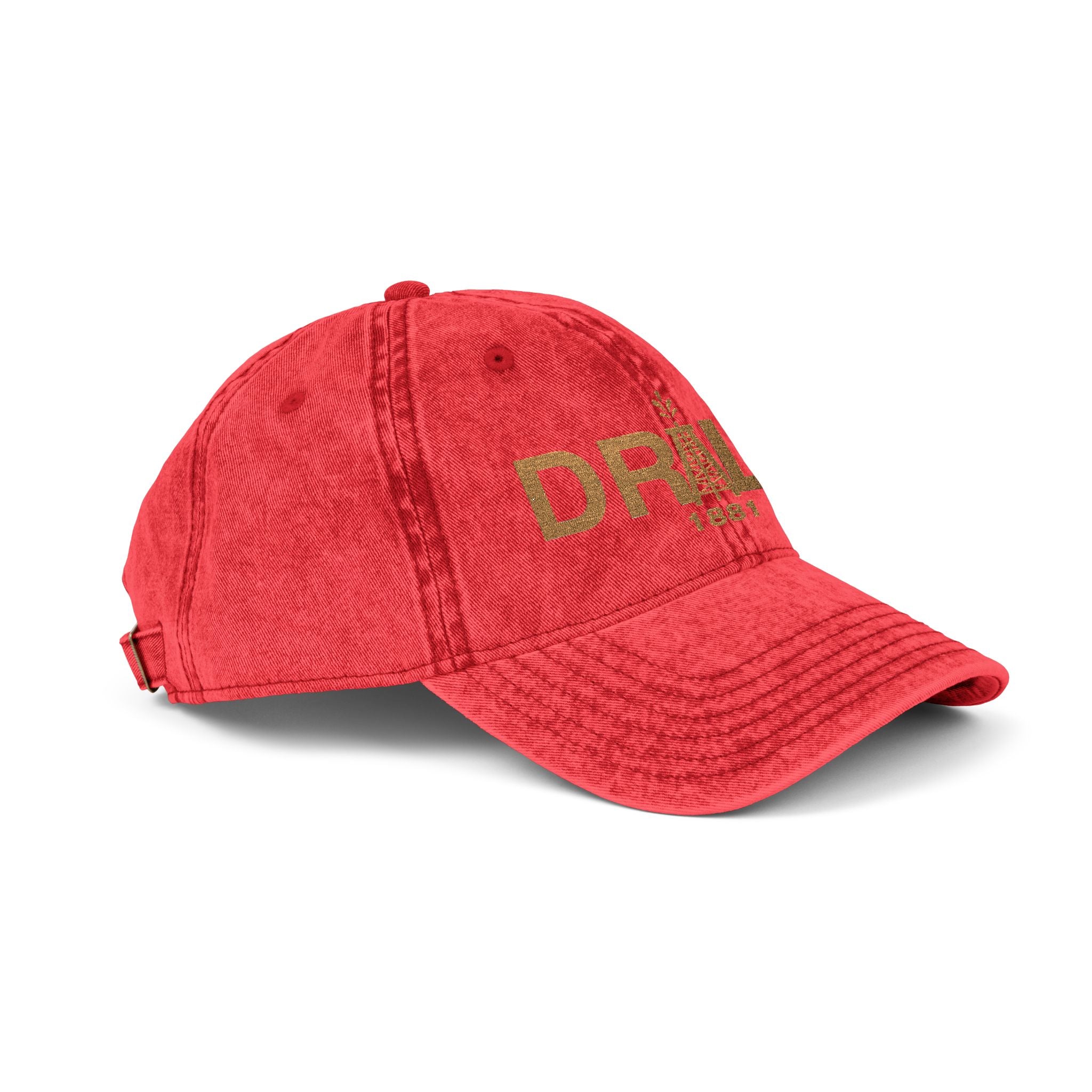 Vintage Embroidered Cap - DRILL 1987, Retro Hat, Adjustable Baseball Cap, Gift for Him, Outdoor Accessories, Fashion Statement