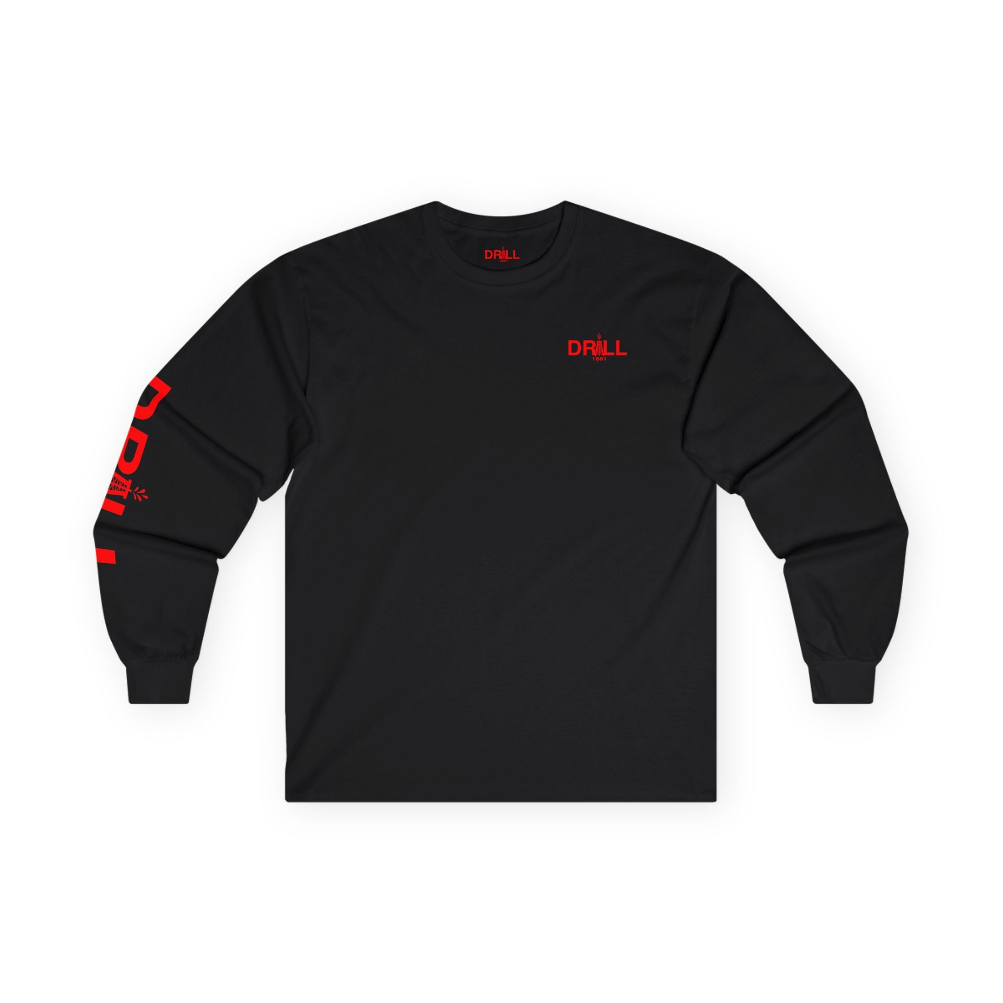 Red Roughneck - Long Sleeve Tee - Black