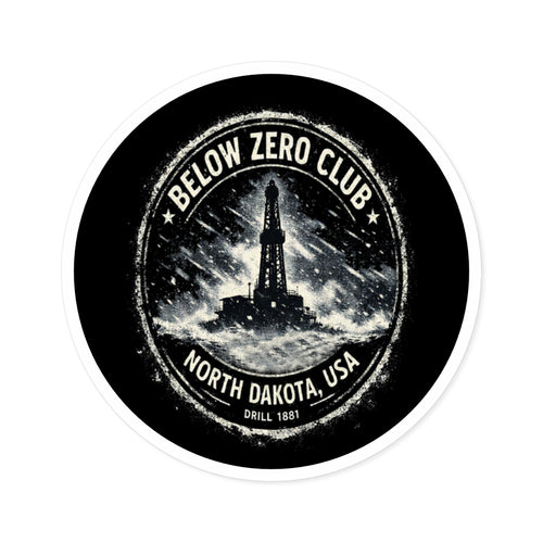 Below Zero Club — Oilfield Hard Hat or Truck Decal