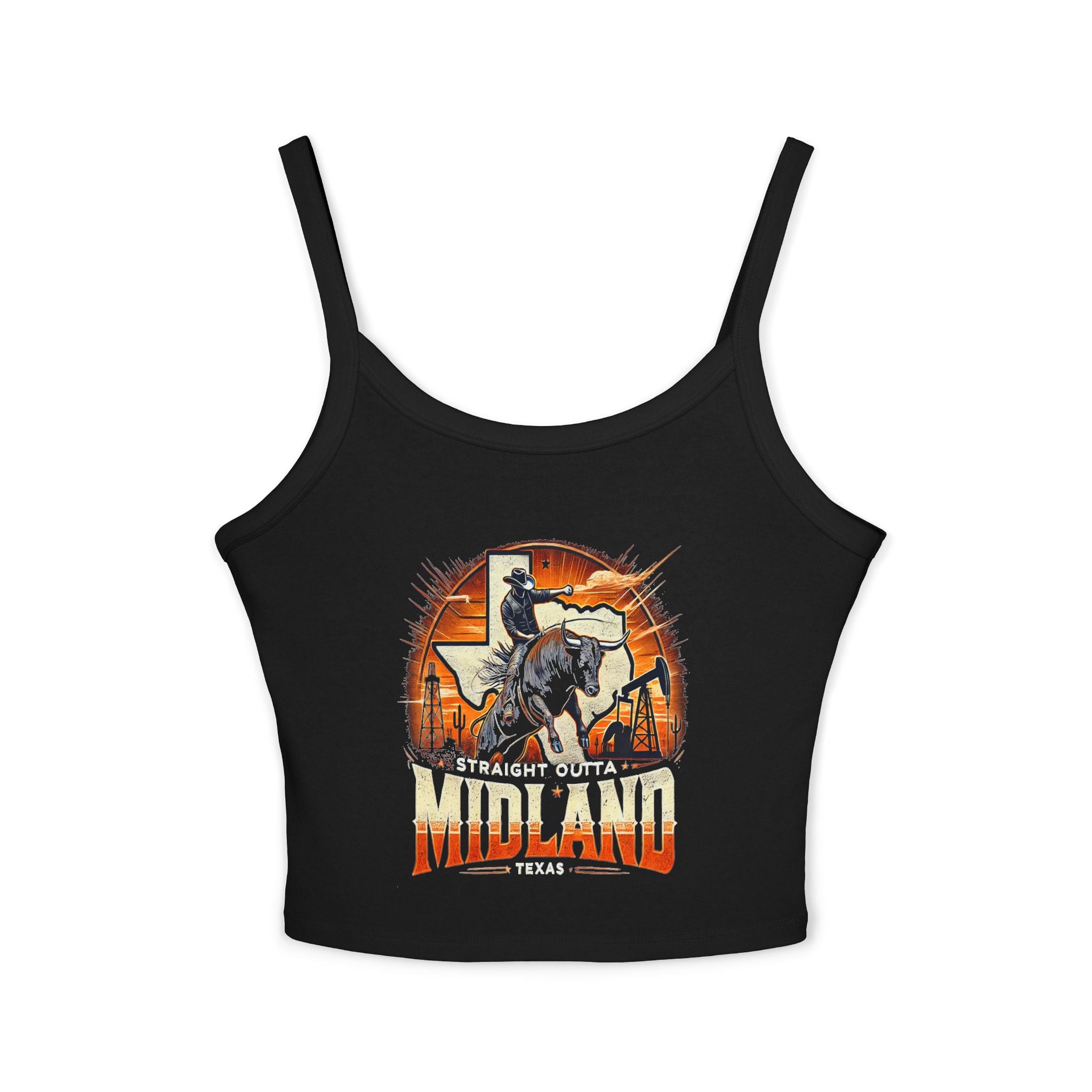 Graphic Tank Top for Women - Straight Outta Midland Design