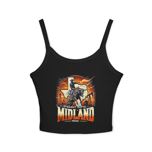 Graphic Tank Top for Women - Straight Outta Midland Design