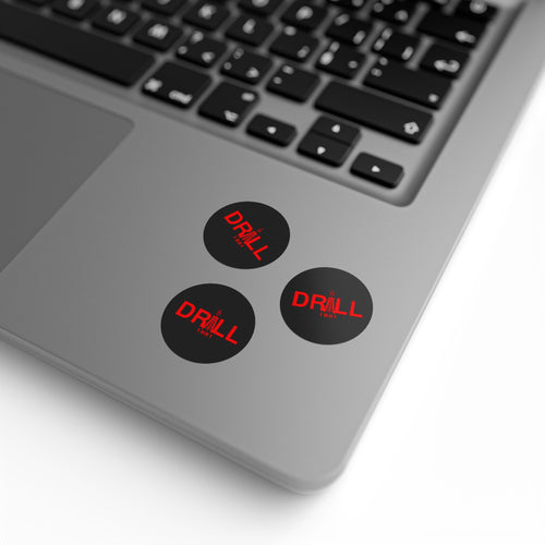 DRILL Red - Round Sticker Label Rolls