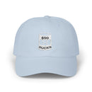 $50 Oil Classic Dad Cap - Vintage Style Adjustable White Hat